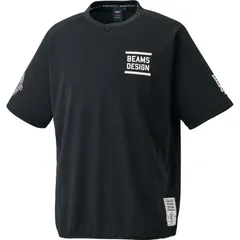 zett(ゼット) BEAMS DESIGN ヘンリーネックレイヤーシャツ 野球ソフトTシャツ (bot77406-1900)26SS、ブラック