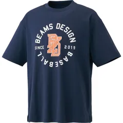zett(ゼット) BEAMS DESIGN ビッグシルエットTシャツ 野球ソフトTシャツ (bot77407-2900)26SS、ネイビー