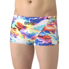 arena(アリーナ) トレ-ニングスパツツ(シヨ-トレツク 水泳水着M 非公認 (as6swm17m-rdyl)、レッド/イエロー