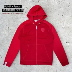 PUMA×Ferrari 10周年 ジップパーカー L 赤 フード付
