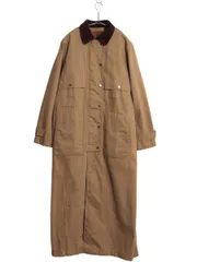 【お得なクーポン配布中!】 90s ローレン ラルフローレン ライディング ロング コート レディース M 古着 ポロ オールド 乗馬 コットン チェック ライナー きれいめ 茶