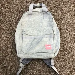 THE NORTH FACE ザノースフェイス ピンク ロゴ グレー バックパック