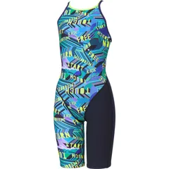 speedo(スピード) WーSTRIPES T-KNEE 水泳水着W 非公認 (stw12606-aq)、アクアリウム