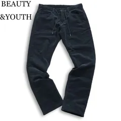 BEAUTY&YOUTH ユナイテッドアローズ 秋冬 刺繍★ コーデュロイ イージー テーパード パンツ Sz.L メンズ