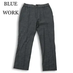 BLUE WORK ブルーワーク トゥモローランド 秋冬 ストレッチ★ ウール イージー テーパード パンツ Sz.S メンズ 灰 グレー