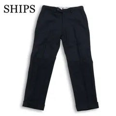 SHIPS シップス 秋冬 ウール★ ストレート スラックス パンツ  Sz.44 メンズ 紺 ネイビーのサムネイル