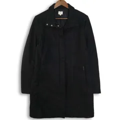 Calvin klein Jeans カルバンクライン ジーンズ 秋冬★ カシミヤ スタンドカラー コート Sz.M レディース 黒