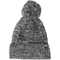 north peak ノースピーク ビーニー ニット帽 スノーボード スキー 【裏地にフリース使用/ボンボン付き】 スノーボード 帽子 (np9442-bk)、BK