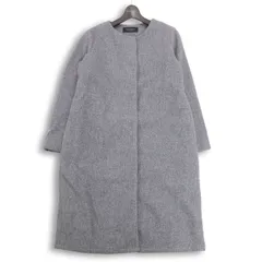 chocol raffine robe ショコラフィネローブ 秋冬★ ノーカラー ウィンター コート Sz.F レディース 灰