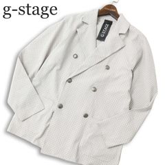 極美品 THE GIGI リネン 三者混 ダブル ジャケット サイズ44 S相当 