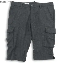 MASON'S メイソンズ ストレッチ ウール★ カーゴ ショート パンツSz.50 メンズ 灰 グレーのサムネイル