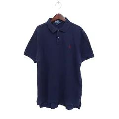 ポロ バイ ラルフローレン Polo by Ralph Lauren 国内正規品 ポロシャツ 半袖 ロゴマーク刺繍 鹿の子 コットン 綿 XL ネイビー 紺 /FT39