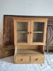 フランス アンティーク 木製　小振り　収納　キャビネット