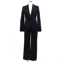 コムサイズム COMME CA ISM BOTTO GIUSEPPE パンツスーツ セットアップ テーラード ジャケット 総裏地 スラックス ストレート ウール 11 黒 ブラック /NT25