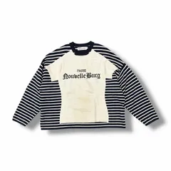 DAIRIKU 25SS JUST AN IDEA 別注 Docking Lettered Knit ドッキングレタードニット セーター ダイリク 25SS BC-2 ネイビー×ホワイト F （6365M）のサムネイル