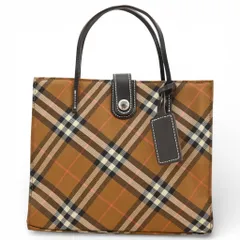 バーバリー ブルーレーベル ノバチェック ハンドバッグ Aランク bb6407gh