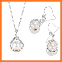 【新品】 ＜ANA McQueen＞パールペンダント＆ピアス（新生活・入学卒業応援フェア） (ペンダント＆ピアスセット)