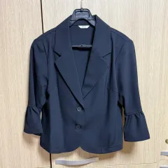 ブラック 7分袖 ジャケット