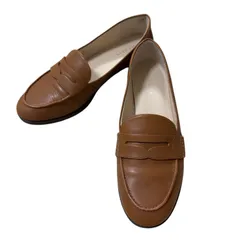  COLE HAAN コールハーン レザーコインローファー ブラウン キャメル レディース 6Bサイズ【ZK80】