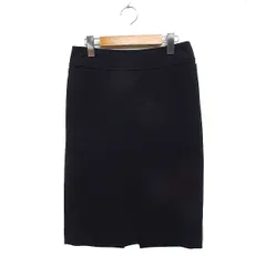 フォクシーニューヨーク FOXEY NEW YORK タイトスカート ひざ丈 スリット 無地 40 ブラック 黒 /FT40