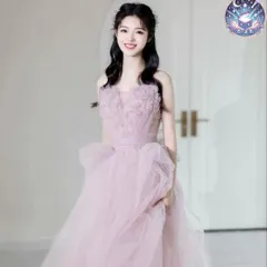 新品 未使用 ウェディングドレス レディースドレス チューブトップドレスカラードレス　結婚式　前撮り