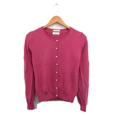 エフデ ef-de アンサンブルニット 半袖ニット カーディガン 長袖 ビジュー ウール 9 ピンク /KT2