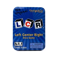 LCR Left Center Right Dice Game in Tin 
