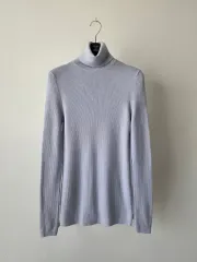 UNIQLO WOOL100% 細ゴージ タートルネック ニット - 5577 (新上級)