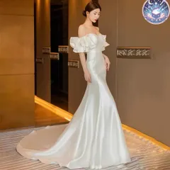 新品 未使用 ウェディングドレス レディースドレス 白マーメイドウェディングドレス 結婚式