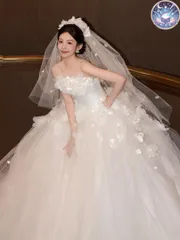 新品 未使用 ウェディングドレス レディースドレス フレンチスタイルウェディングドレス