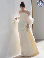 新品 未使用 ウェディングドレス レディースドレス 華やかマーメイドウェディングドレス結婚式にも最適