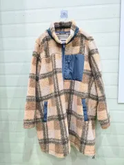 CHECK ボア フリース 덤블 Long コート