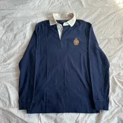 ポロラルフローレン ネイビー ラグビーシャツ