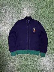 ポロ ラルフローレン ビックポニー ニット セーター ジップアップ ㅡ キッズ ジュニア