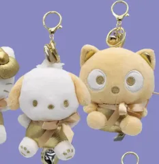 サンリオキャラクターズ ポチャッコ チョコキャット GOLDハート ぬいぐるみ キーリング