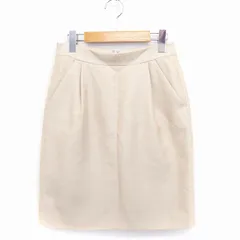 B&Y ユナイテッドアローズ BEAUTY&YOUTH ビューティー&ユース スカート タイト ひざ丈 スリット ウール混 S ベージュ /FT35