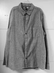 (XL) メンズ グレー シャツ シャツ 一回 着用