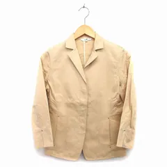 23区 オンワード樫山 テーラード ジャケット シングル 綿混 デニム 38 ベージュ /HT10