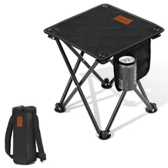 人気商品　登山 お釣り 背負える収納袋付属 イス 一秒展開・収納 【耐荷重200kg】 】 携帯便利 付き 【サイドポケット&カップホルダー コンパクト 超軽量 秋冬用 厚手の中綿 MZ 椅子 折りたたみ アウトドアチェア キャンプ椅子 DesertFox