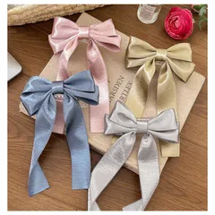 特価商品　可愛い 大きめ リボン ヘアピン ヘアピン 森ガール お姫様 蝶結び 蝶結び クリップ おしゃれ リボン ヘアアクセサリー かわいい 髪飾り エレガント 女の子 お茶会 髪飾り 入学式 結婚式 4個セット 学園祭 文化祭 ロリータ風 卒業式 イベント