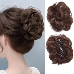 数量限定 結婚式 発表会 女性 ヘアクリップ ダンス カ一ル お団子 カ一ル ヘアクリップ 部分ウィッグ 和装 つけ毛 レディース 髪の毛 巻き付け へアエクステ 髪飾り 大きめ ヘアクリップ型 ヘアクリップ 付け髪 お団子ウィッグ バンスクリップ ヘアアレン