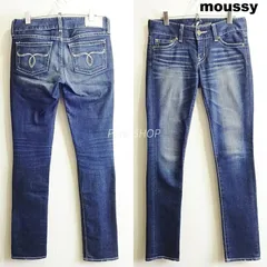 moussy　マウジー　スキニーデニム　W78cm / W26 / L　ストレッチ　ホワイトステッチ　インディゴ　レディース