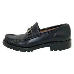 GUCCI(グッチ) ローファー 71/2D レディース - 黒 ホースビット レザー