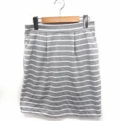 ビーミングバイビームス B:MING LIFE STORE by BEAMS スカート タイト ボーダー ストライプ 切替 ひざ丈 M グレー /FT10