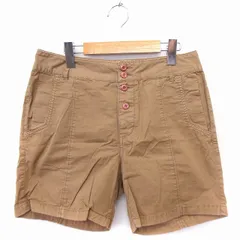 マウジー moussy ショートパンツ 無地 シンプル コットン 綿 2 ブラウン 茶 /FT47