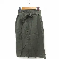 ナチュラルビューティーベーシック NATURAL BEAUTY BASIC スカート タイト ロング 無地 シンプル XS カーキ /FT24