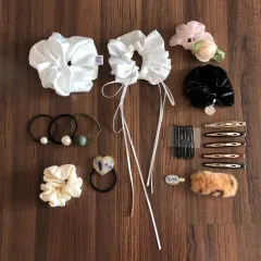 ヘアアクセサリー セット まとめ シュシュ ヘアクリップ パッチンピン シュリンク シュシュ ヘアスタイル