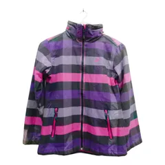 NIKE ナイキ 収納フード付フルジップジャケット サイズS ピンク パープル ブラック 紫 黒コットンポリ 中国製 アメカジ スポーツウェア 古着