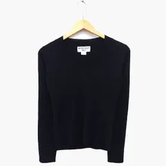 N.Natural Beauty Basic N.ナチュラルビューティーベーシック ニット セーター 長袖 Vネック ウール混 無地 シンプル 切替リブ M ブラック 黒 /HT18