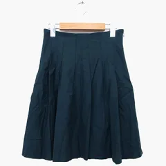 トランテアン ソン ドゥ モード 31 Sons de mode プリーツ スカート ミニ 膝上 ウール混 無地 シンプル 38 グリーン 緑 /HT31